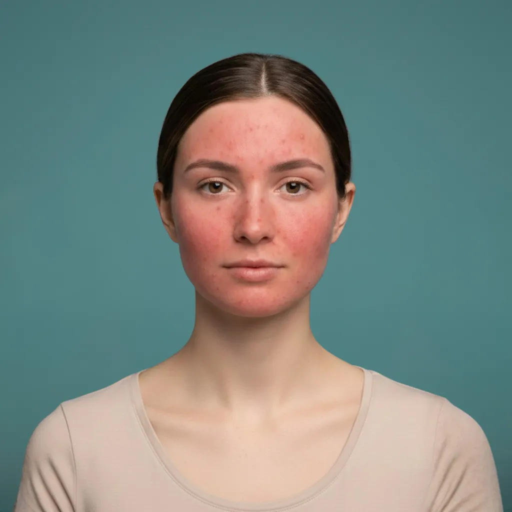 Evaluación dermatológica de rosácea desde casa